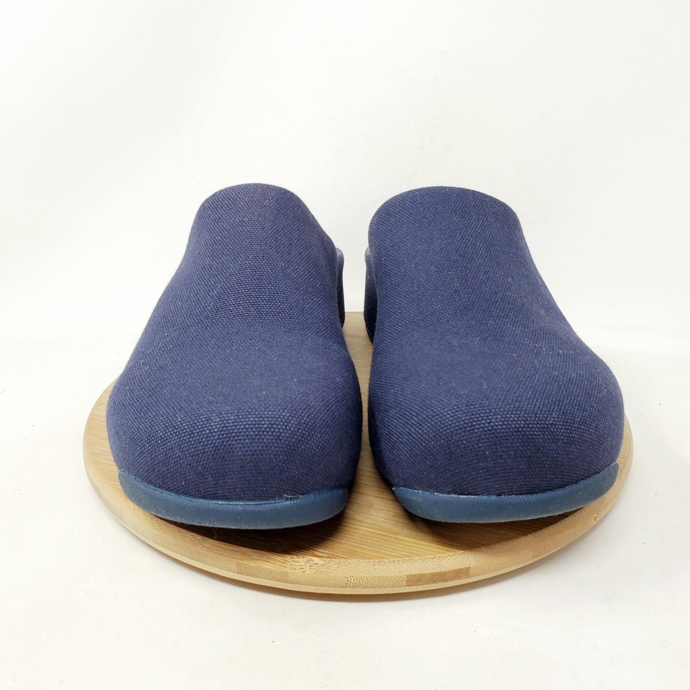 Fit Flop Shuv Clogs Womens 8 Blue Canvas Slip On Platform Shoes - Picture 3 of 15